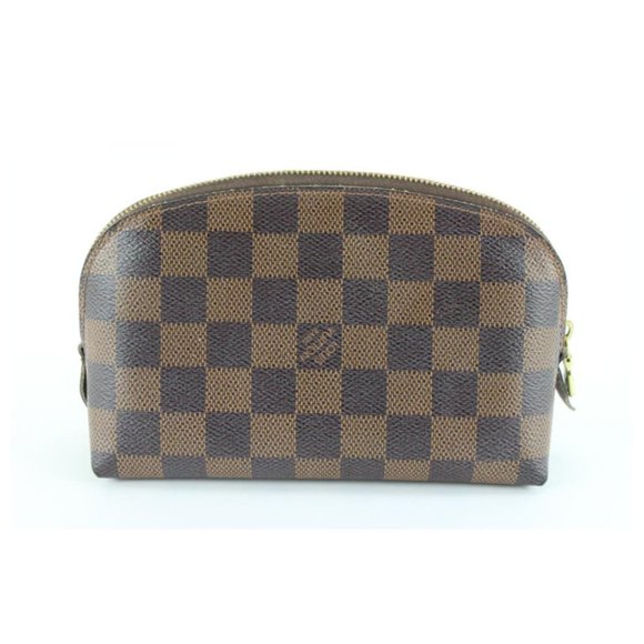 Louis Vuitton Damier Ebene Cosmetic Pouch PM Demi Ronde 99lk830s